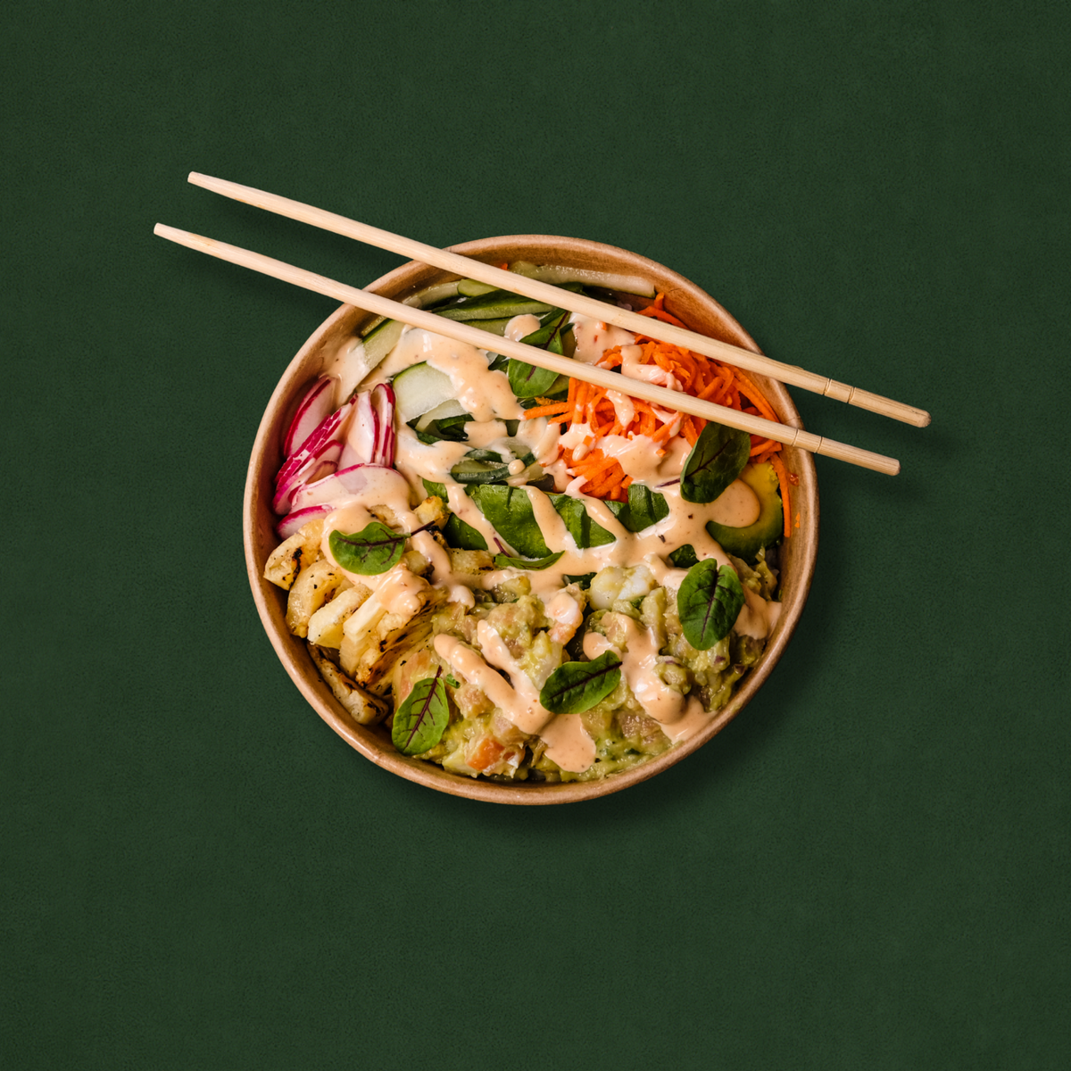 Poke bowl au saumon à la mexicaine