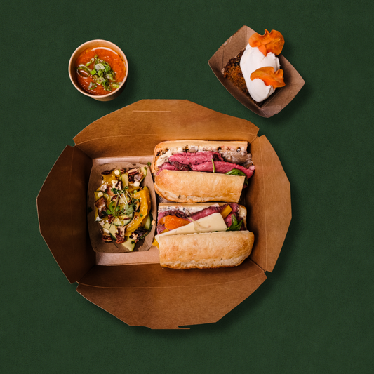 Sandwich rosbif et légumes marinés